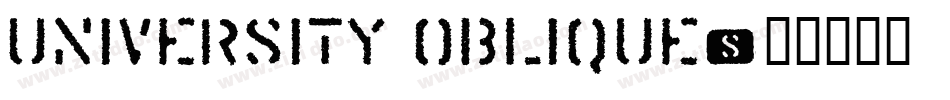 University Oblique字体转换